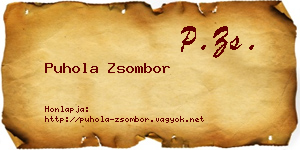 Puhola Zsombor névjegykártya